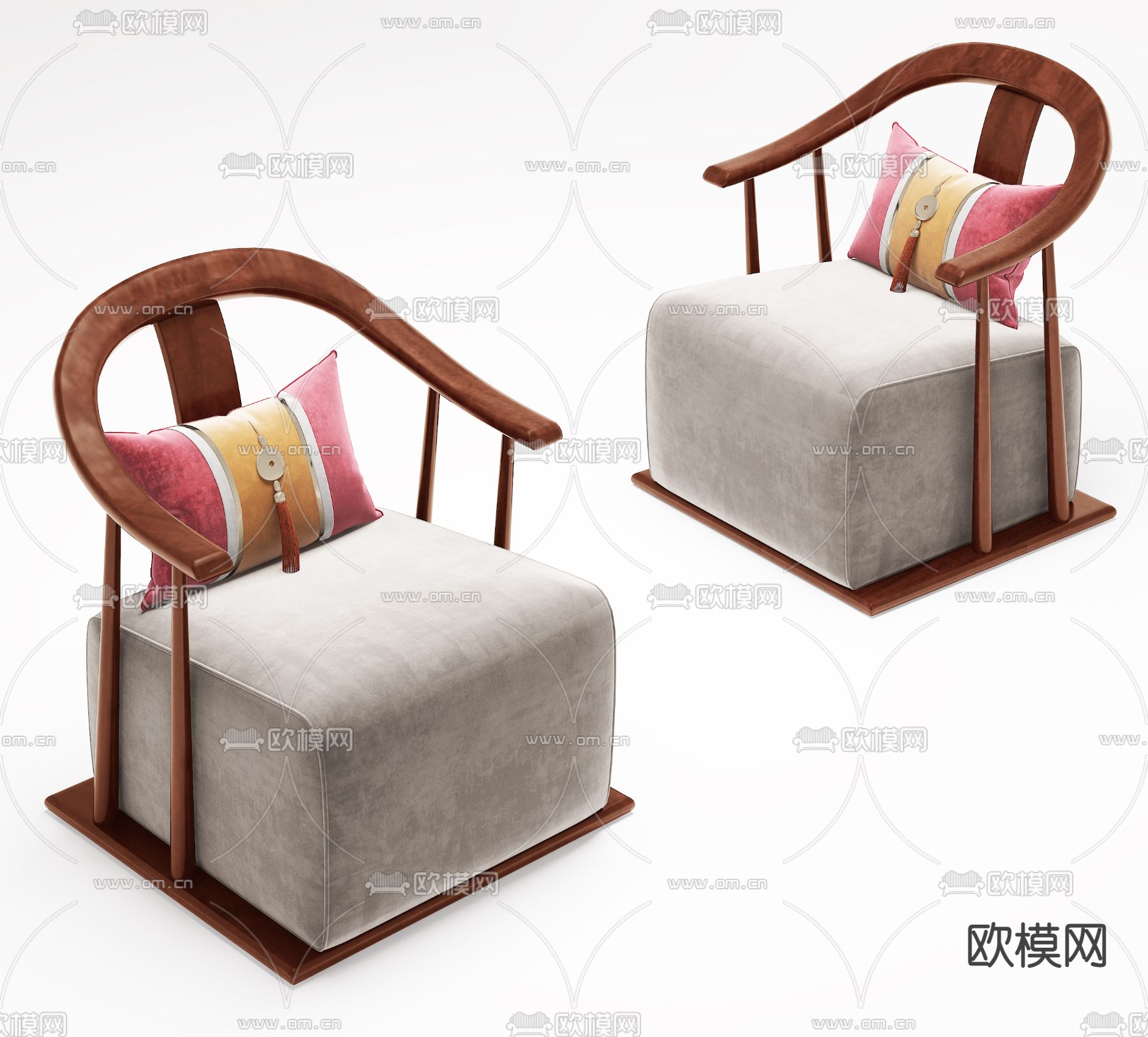 新中式沙发 休闲沙发3d模型下载