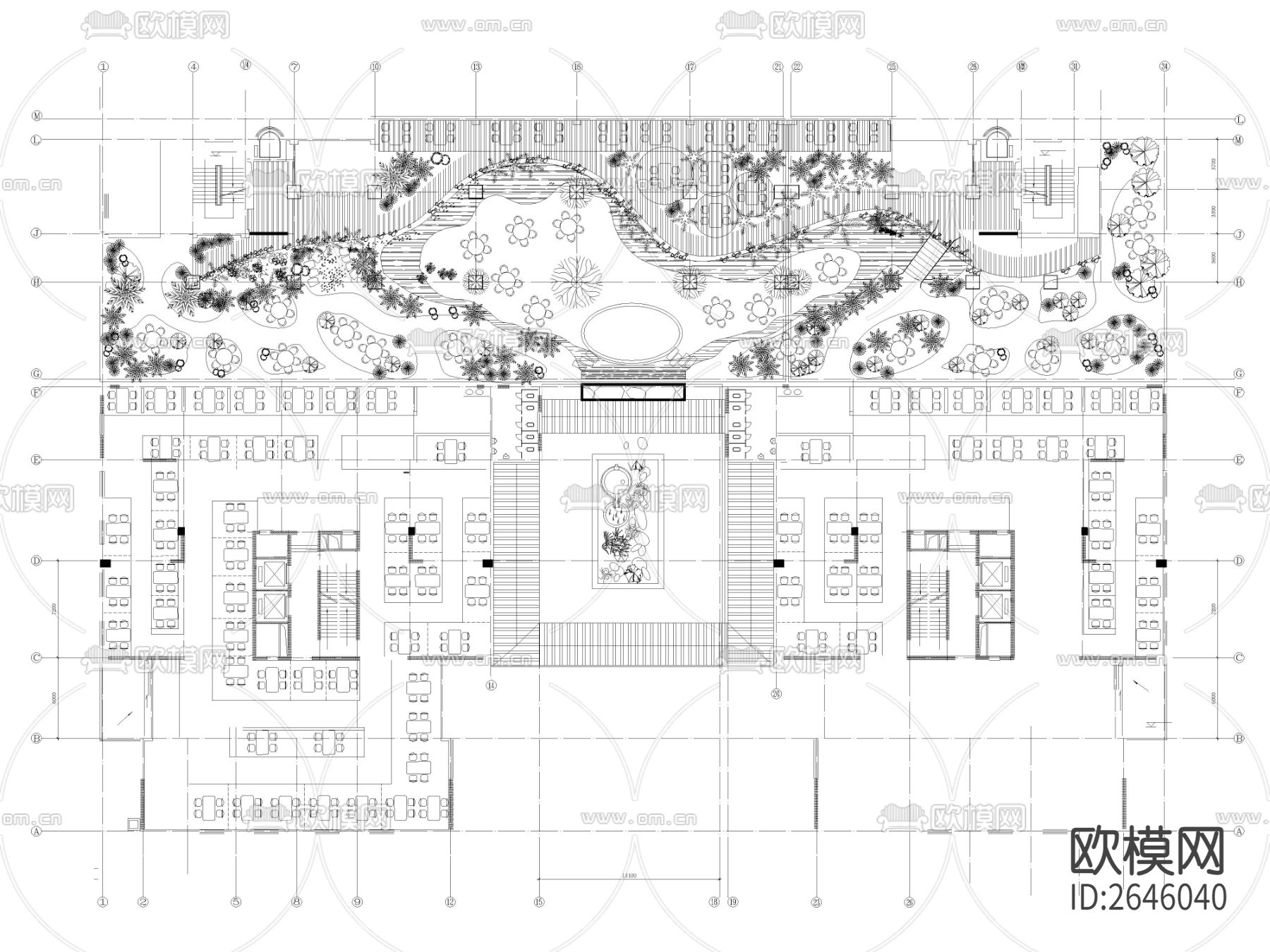 庭院花园景观CAD施工图下载（渲染图4）
