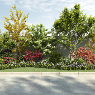  景观树 灌木 植物堆su模型 