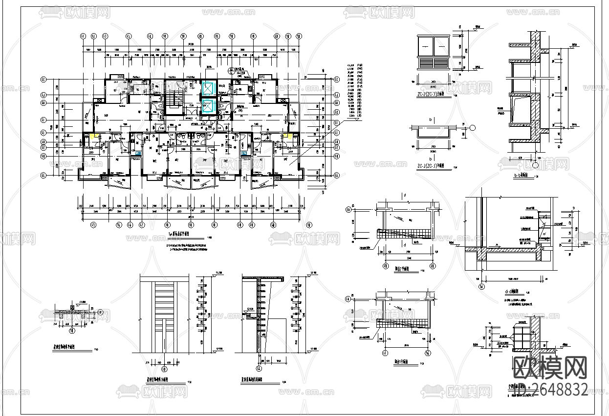 金海岸高层住宅CAD施工图下载（渲染图3）
