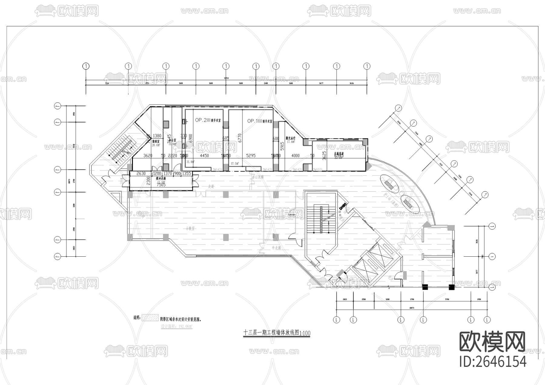 眼科手术室CAD施工图下载（渲染图2）
