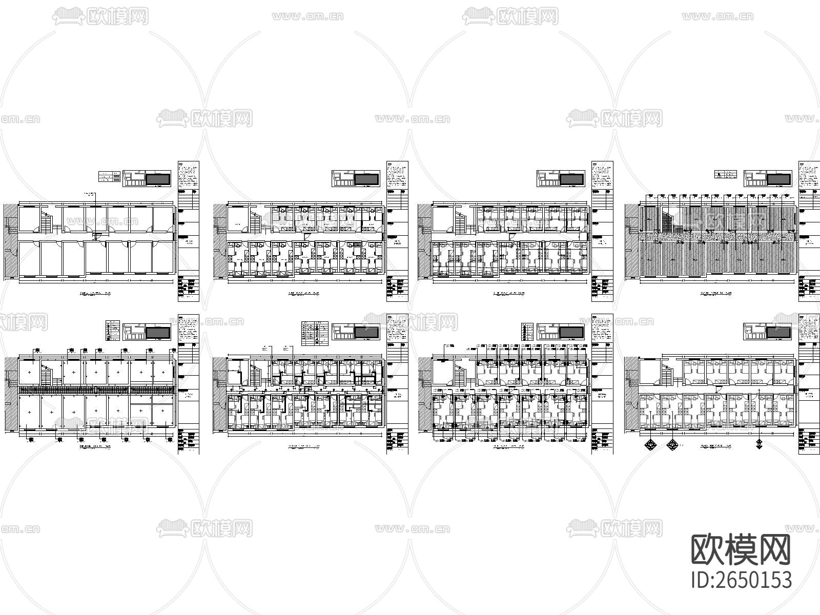 原创青年旅社设计CAD施工图下载（渲染图1）