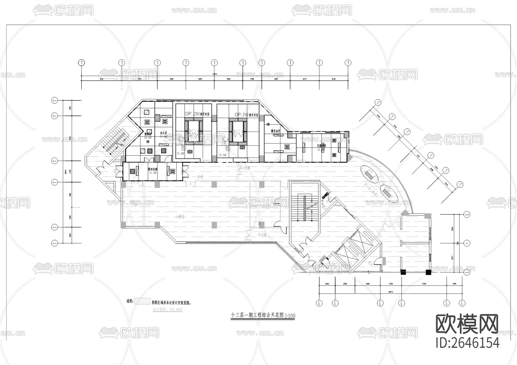 眼科手术室CAD施工图下载（渲染图7）