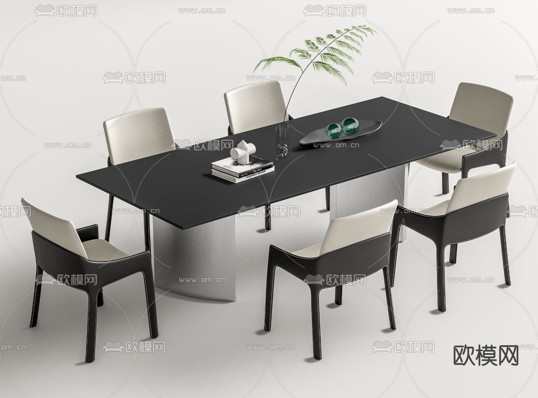 Poliform 餐桌椅3d模型下载