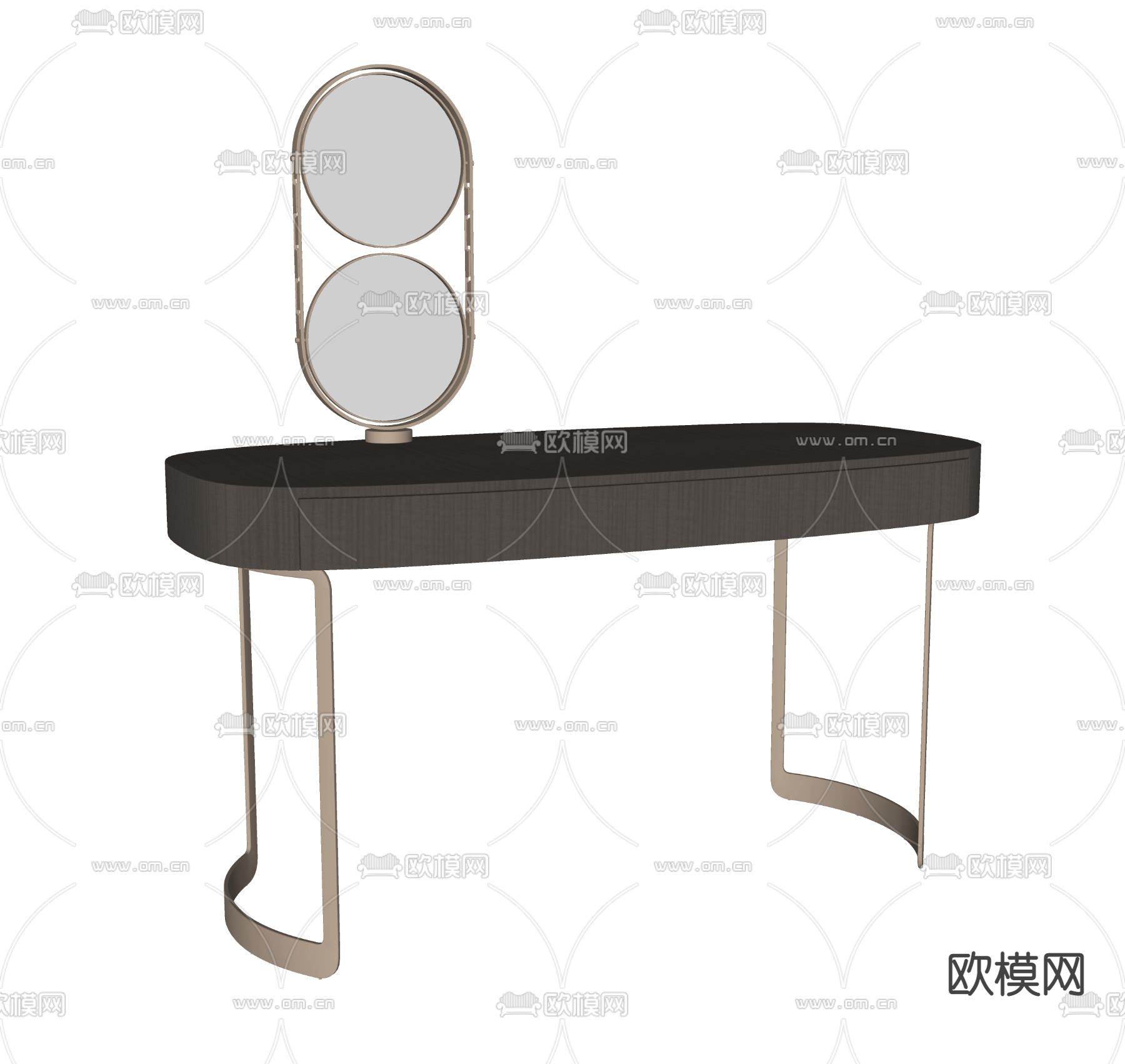 梳妆台 化妆台su模型下载（渲染图2）