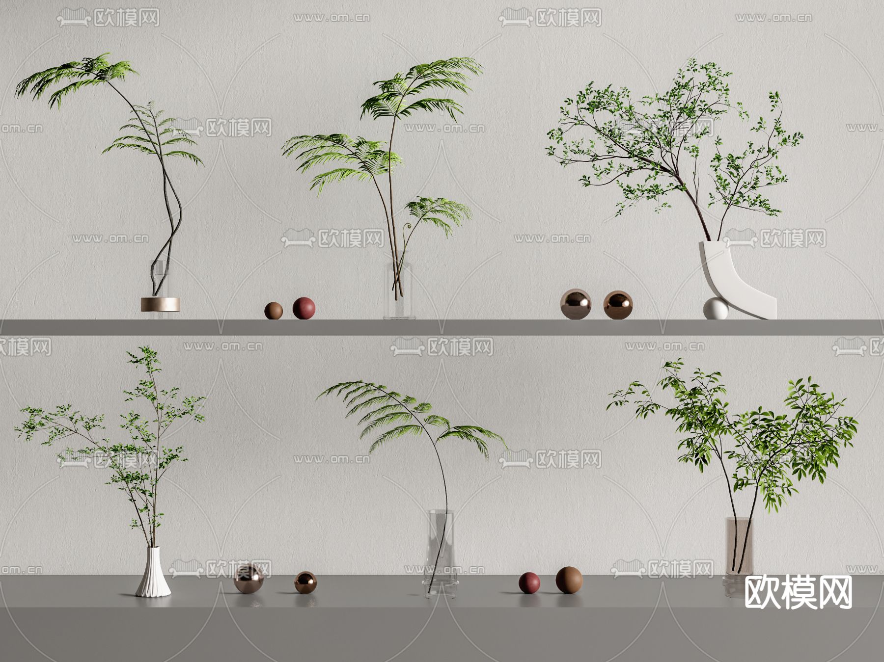 水生植物 水培绿植3d模型下载