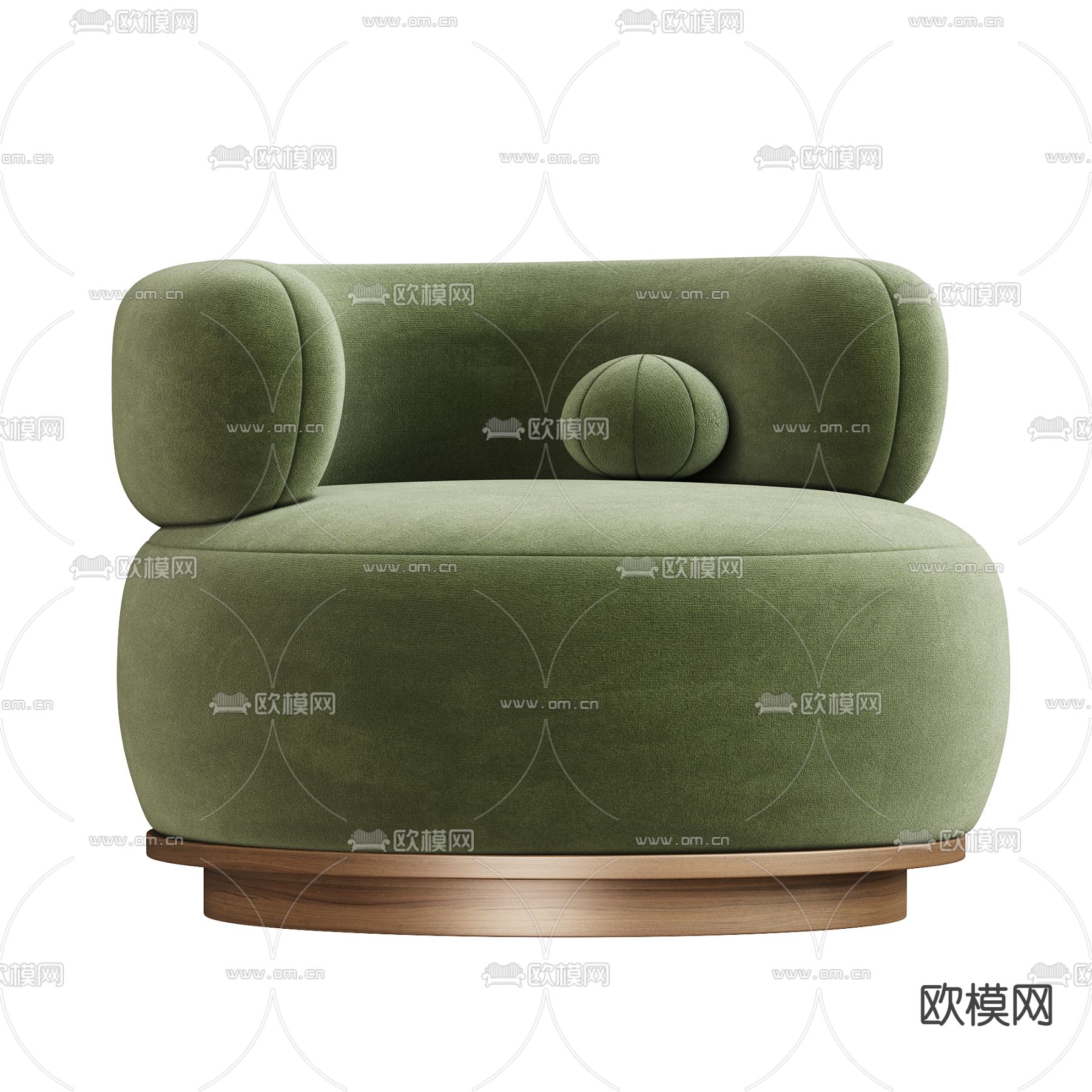 现代单人沙发3d模型下载（渲染图2）