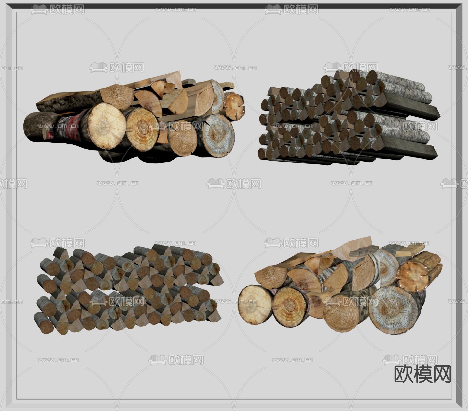 木材 木堆 木头su模型下载（渲染图2）
