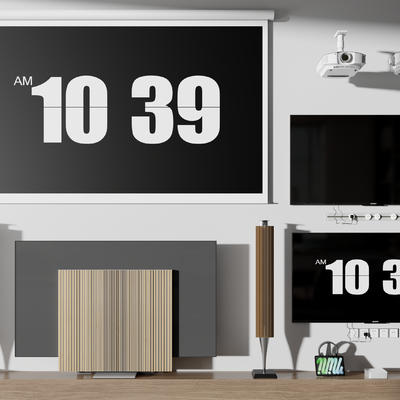  投影仪 幕布 电视机su模型 