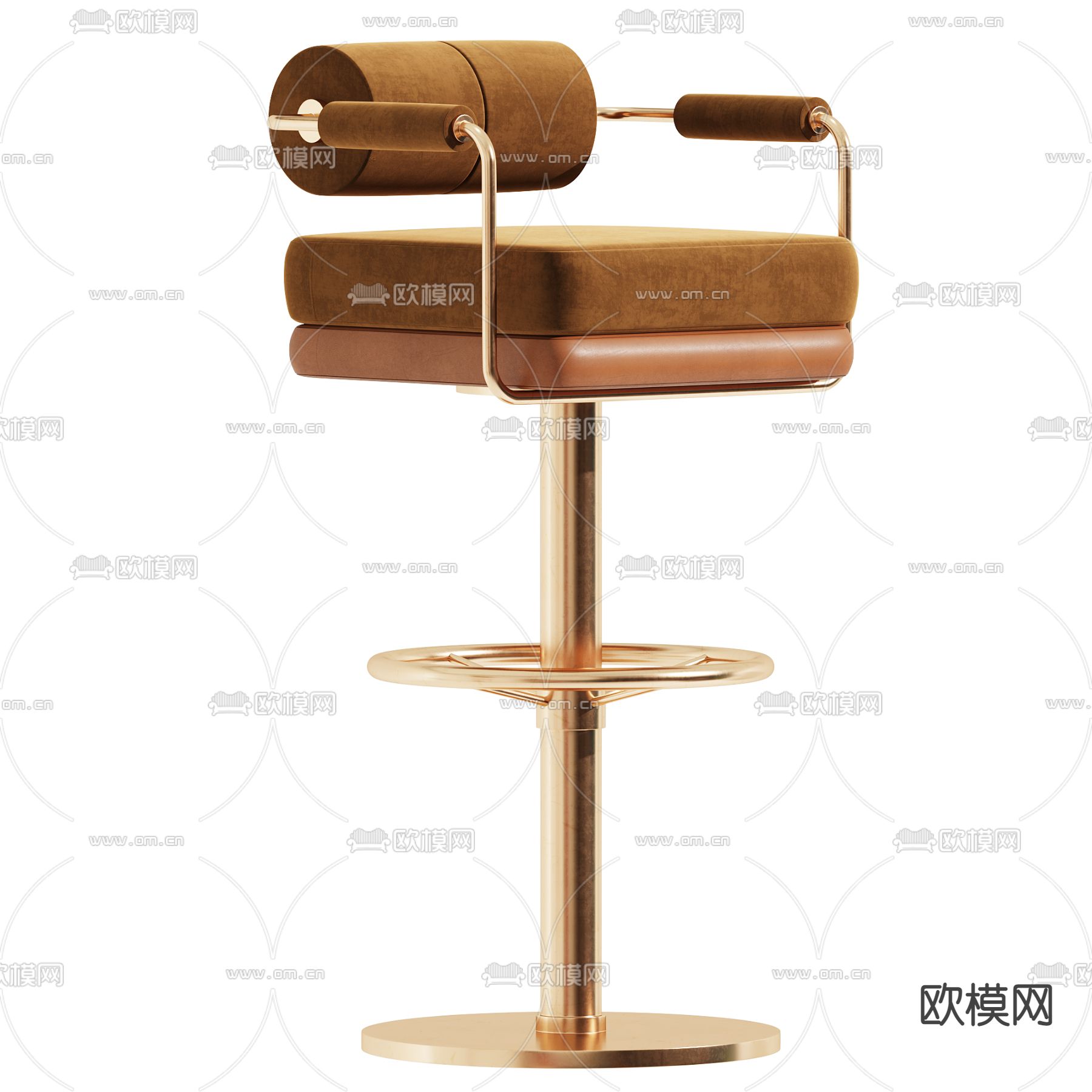 Mezzo 轻奢吧台椅 吧凳3d模型下载（渲染图2）