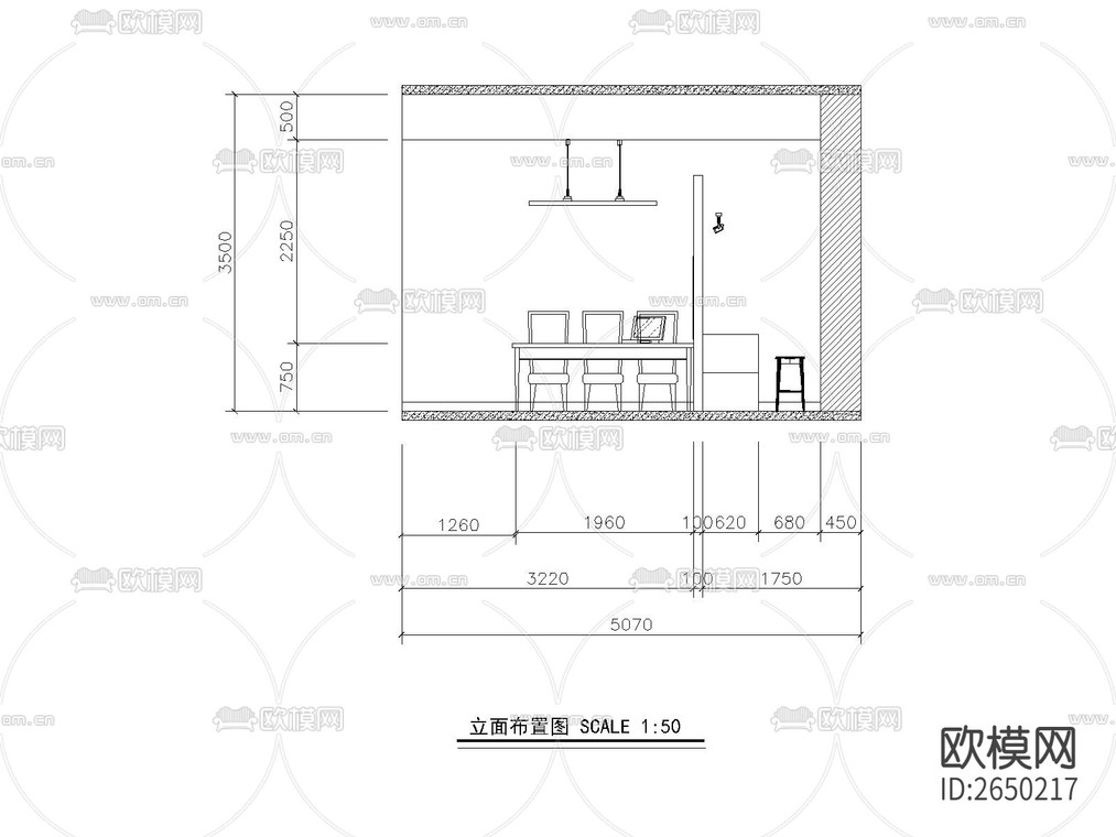办公室工作室CAD施工图-免费3dmax模型库-欧模网