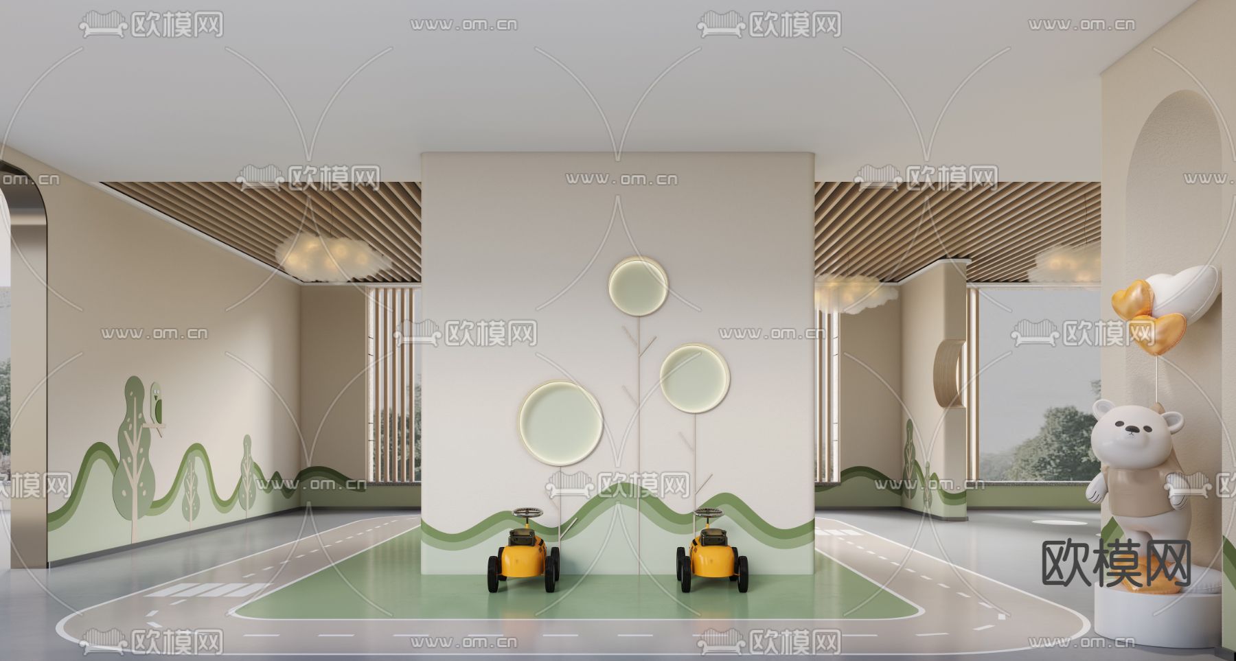 儿童培训 幼儿园3d模型下载（渲染图2）