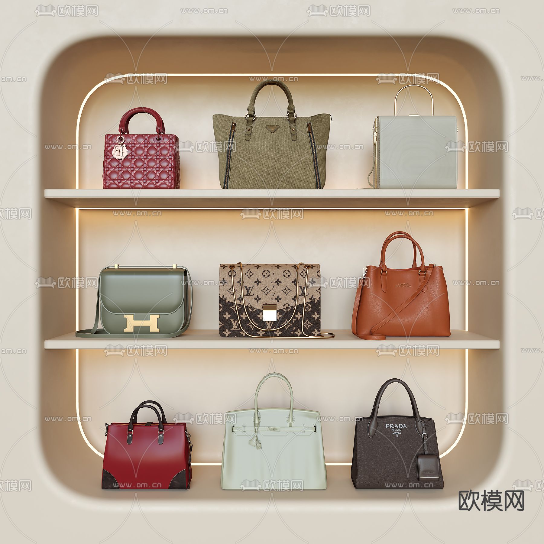 包包 女士包 名牌包3d模型下载