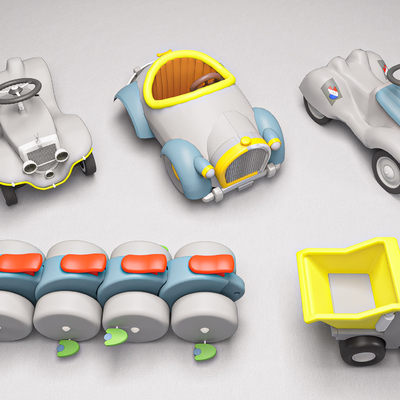  儿童玩具车 卡通车su模型 