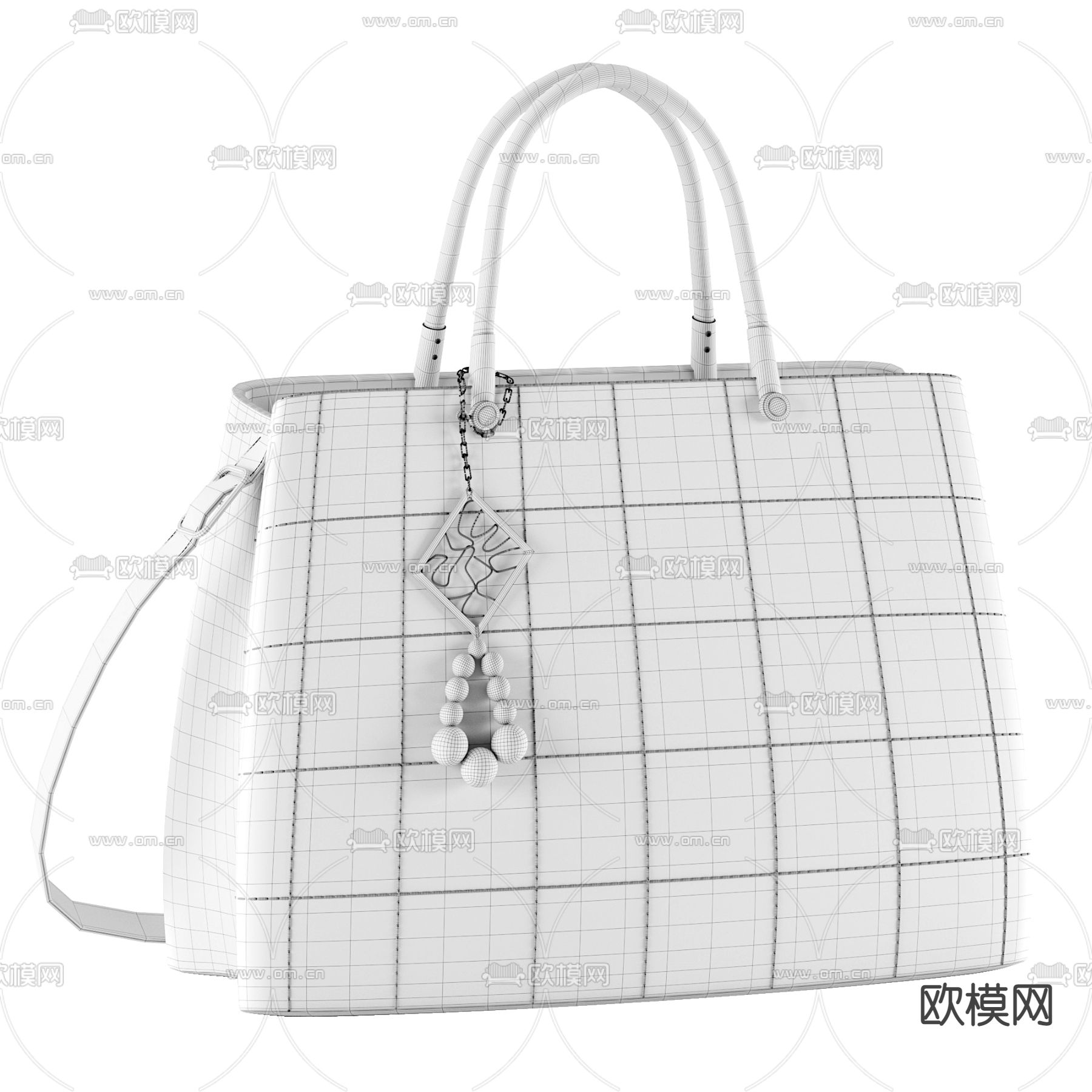 手提包 皮包3d模型下载（渲染图4）