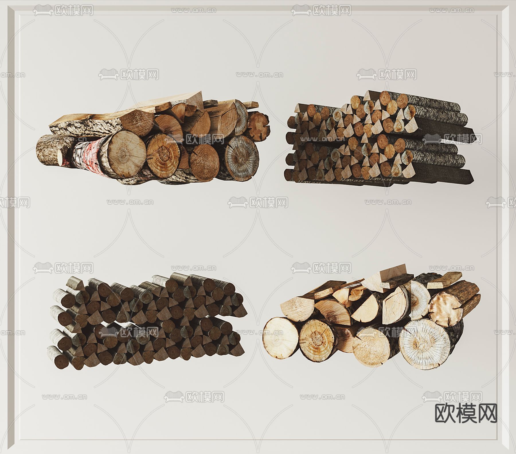 木材 木堆 木头su模型下载（渲染图1）