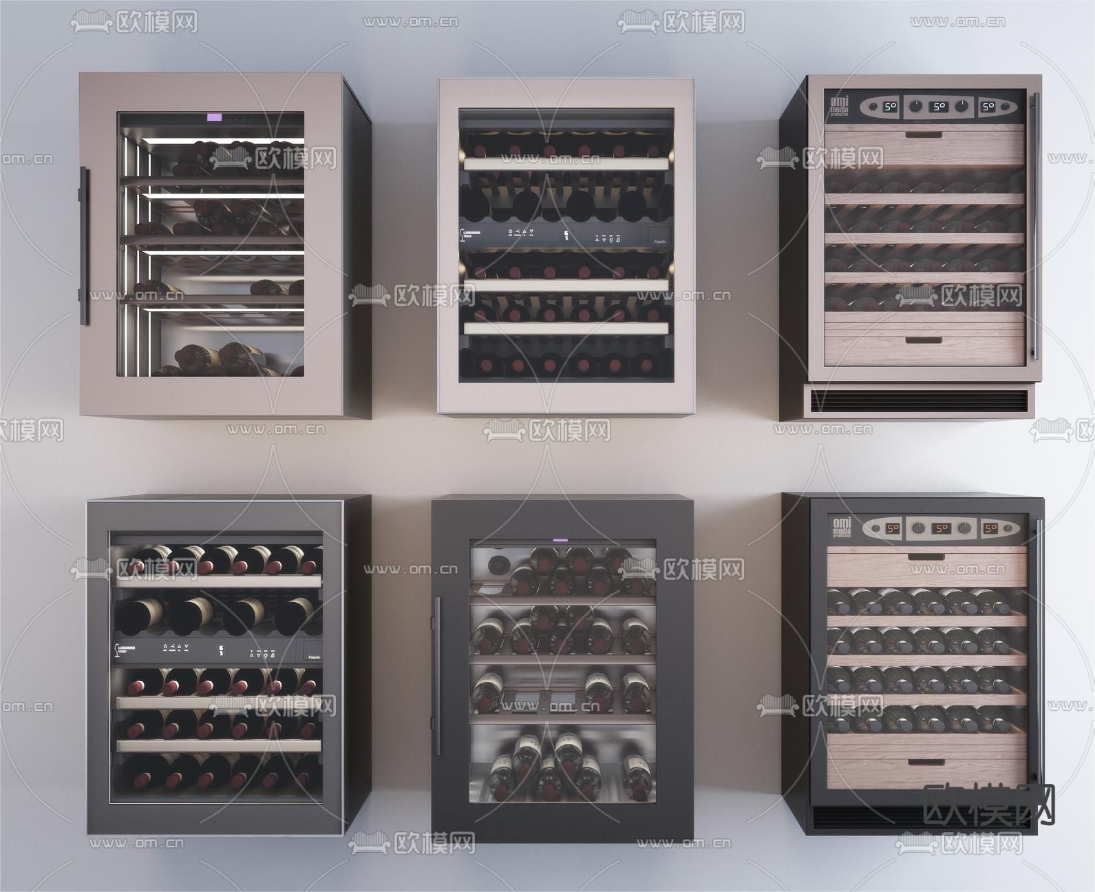 恒温酒柜 红酒柜su模型下载（渲染图1）