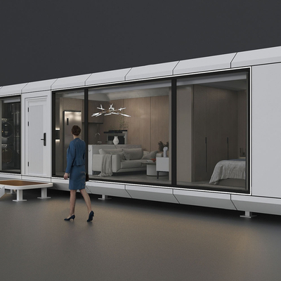  太空舱民宿su模型 