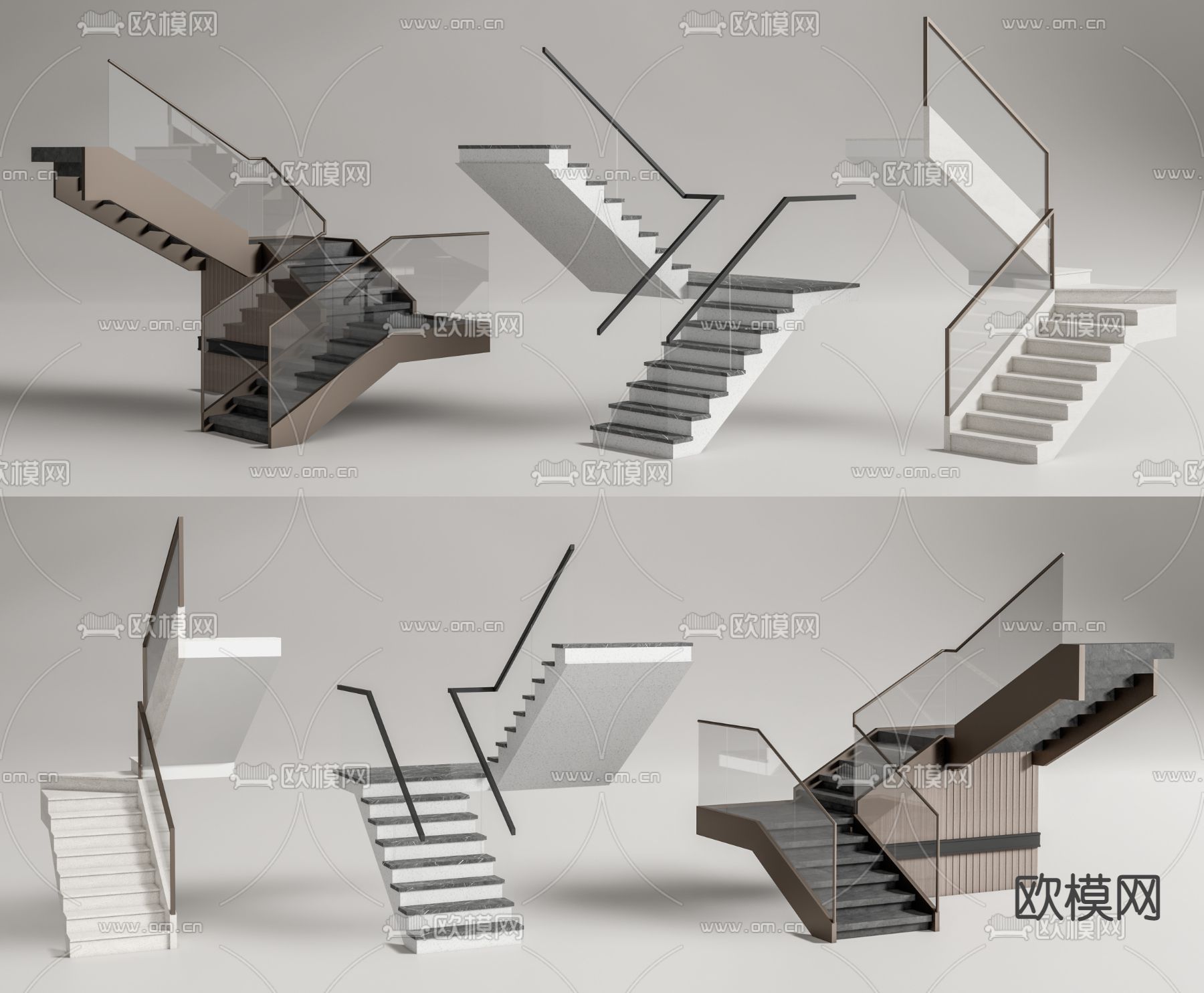 【现代转角楼梯3d模型】建e网_现代转角楼梯3d模型下载[ID:116740671]_打造3d现代转角楼梯模型免费下载平台