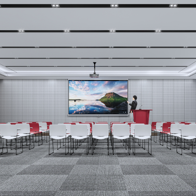  会议室 培训室 报告厅su模型 