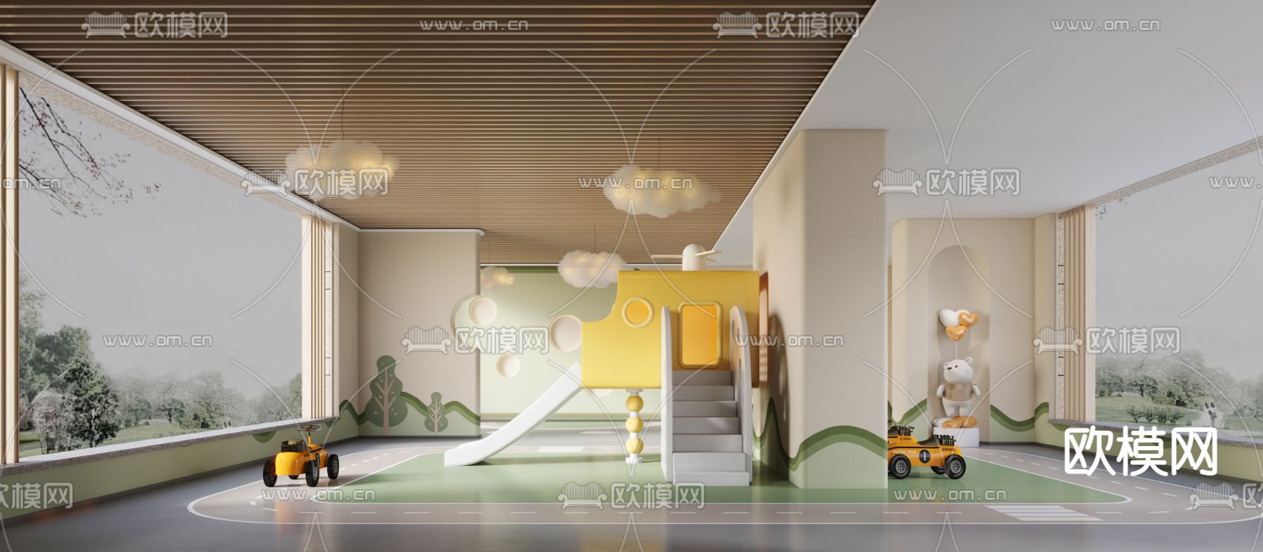 儿童培训 幼儿园3d模型下载（渲染图1）