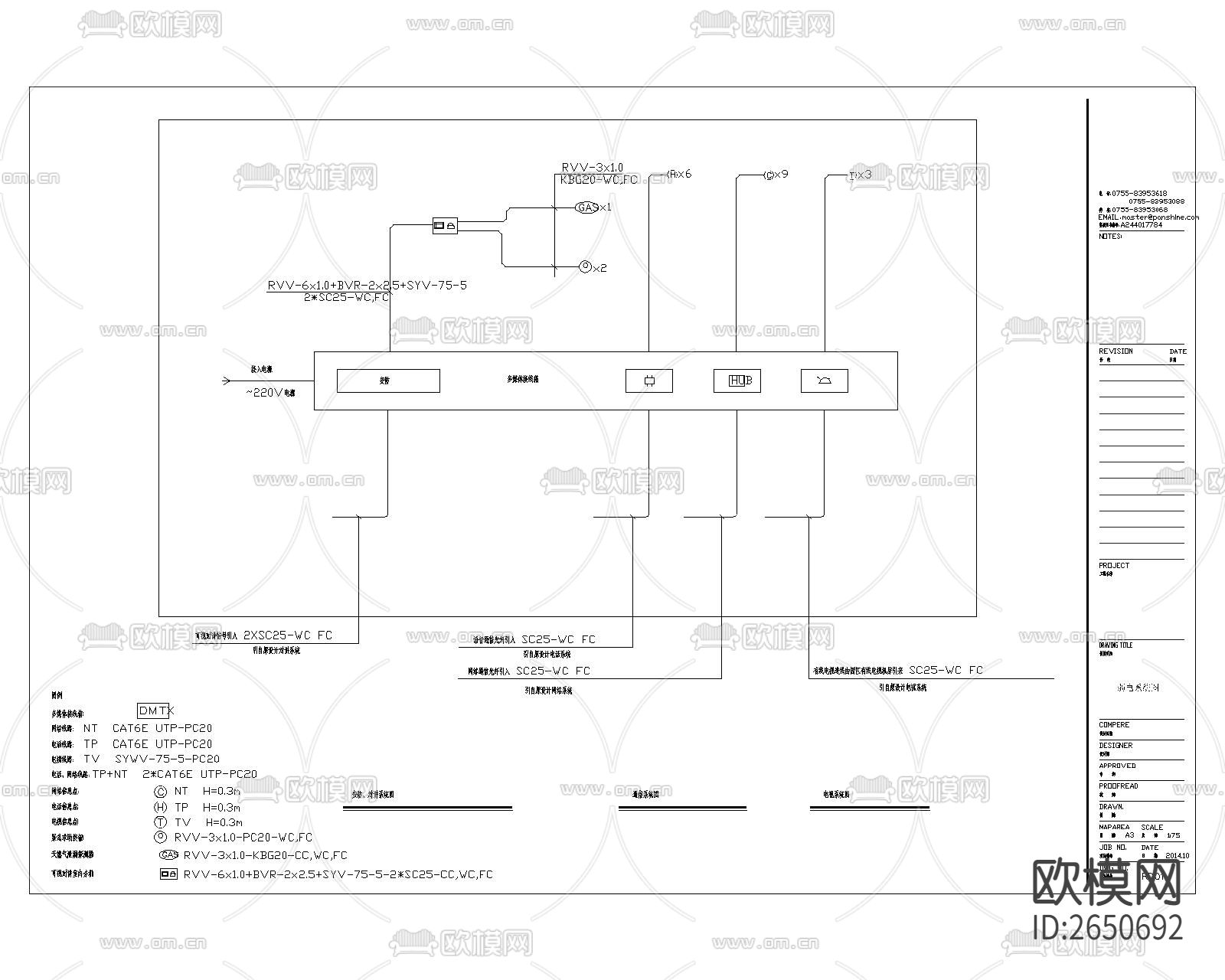 强弱电CAD节点大样下载（渲染图4）
