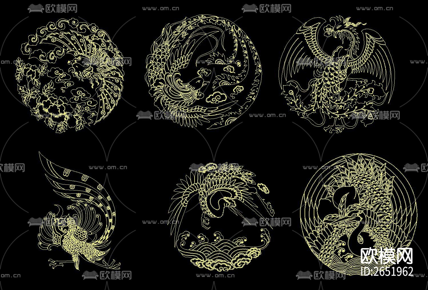古典中式元素cad图库下载（渲染图10）