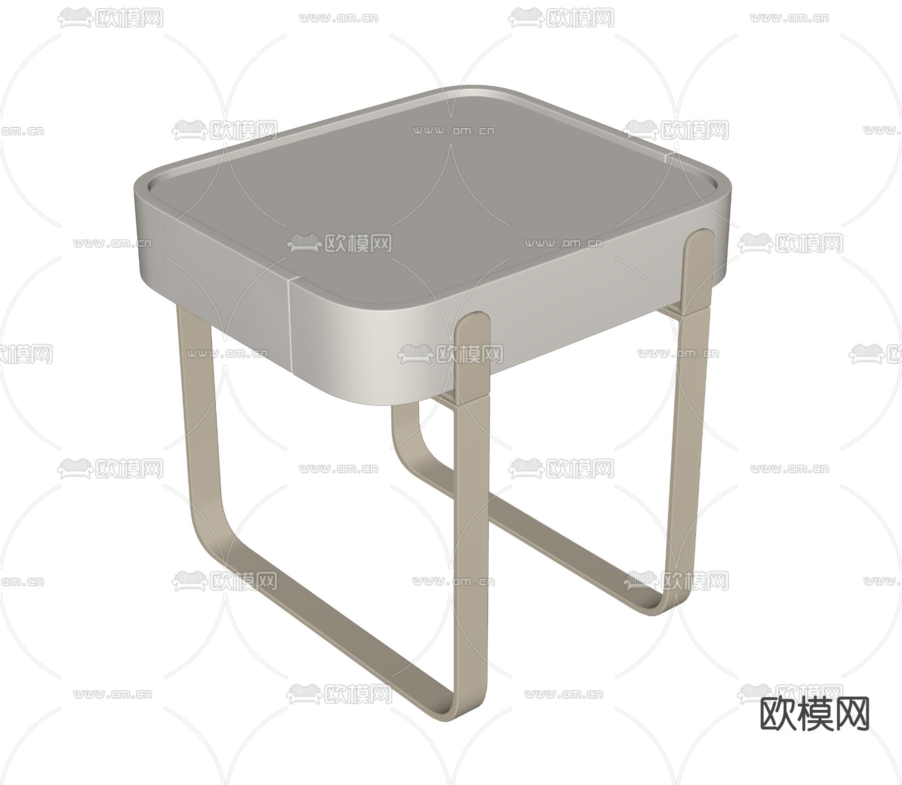 fendi 床头柜su模型下载（渲染图2）