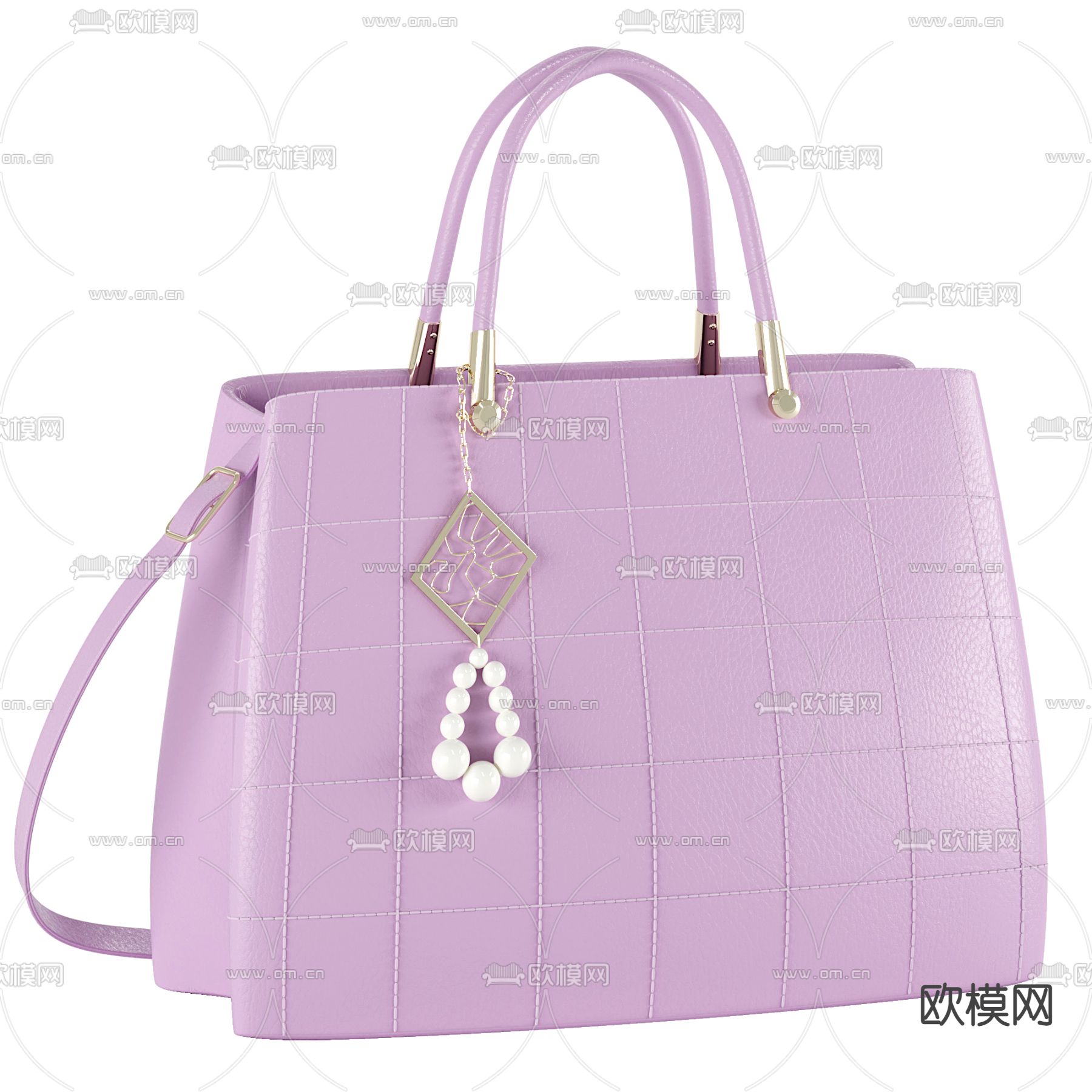 手提包 皮包3d模型下载（渲染图3）