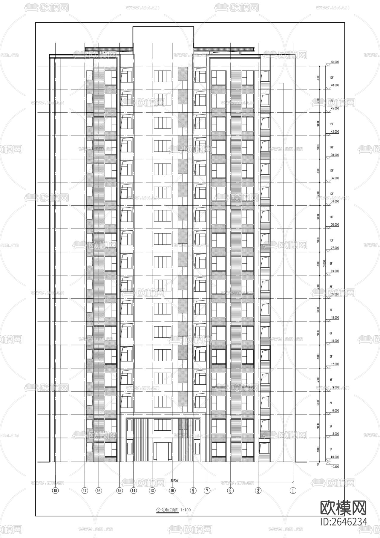 嘉陵村九院危旧改CAD施工图下载（渲染图5）