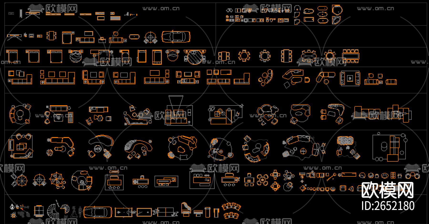 最全的动态图块cad图库下载（渲染图2）