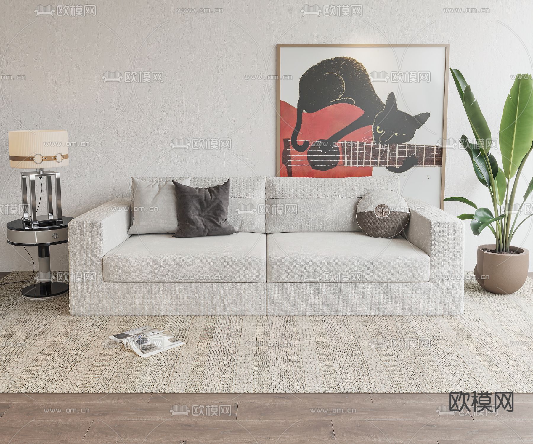 双人沙发3d模型下载