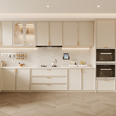  法式厨房 橱柜su模型 