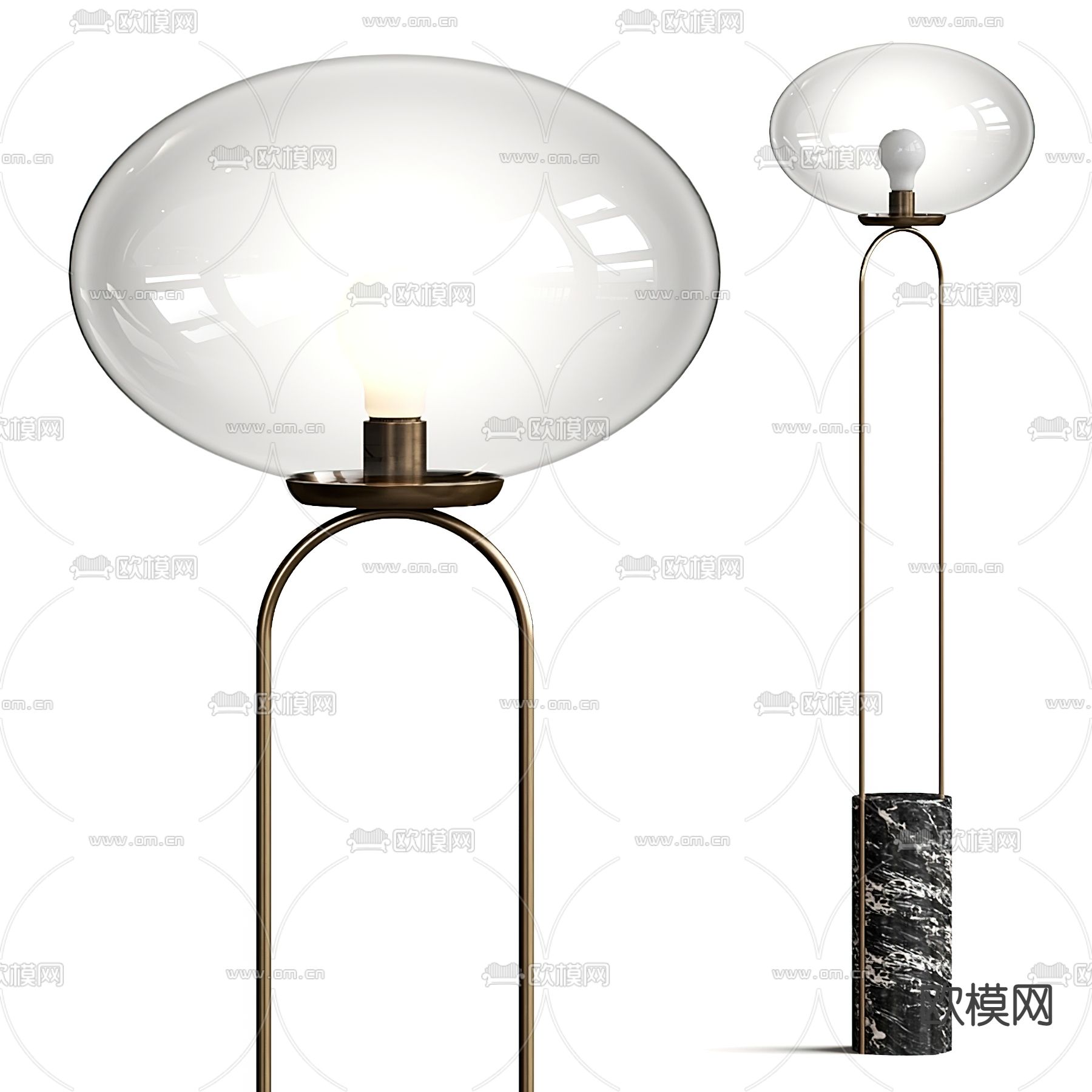 现代落地灯su模型下载（渲染图1）