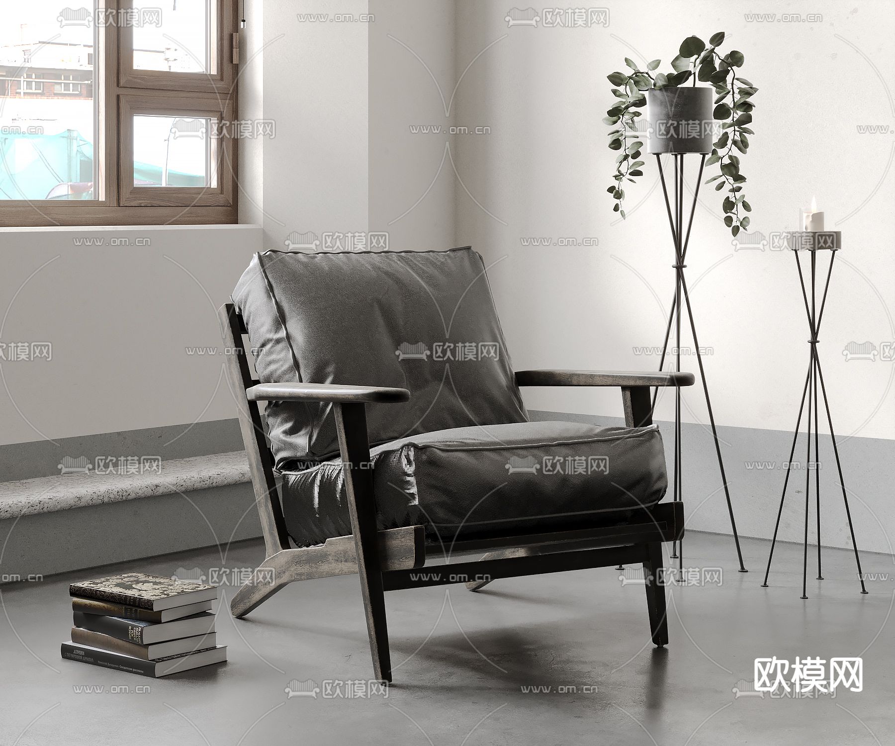 侘寂沙发椅 休闲椅子3d模型下载