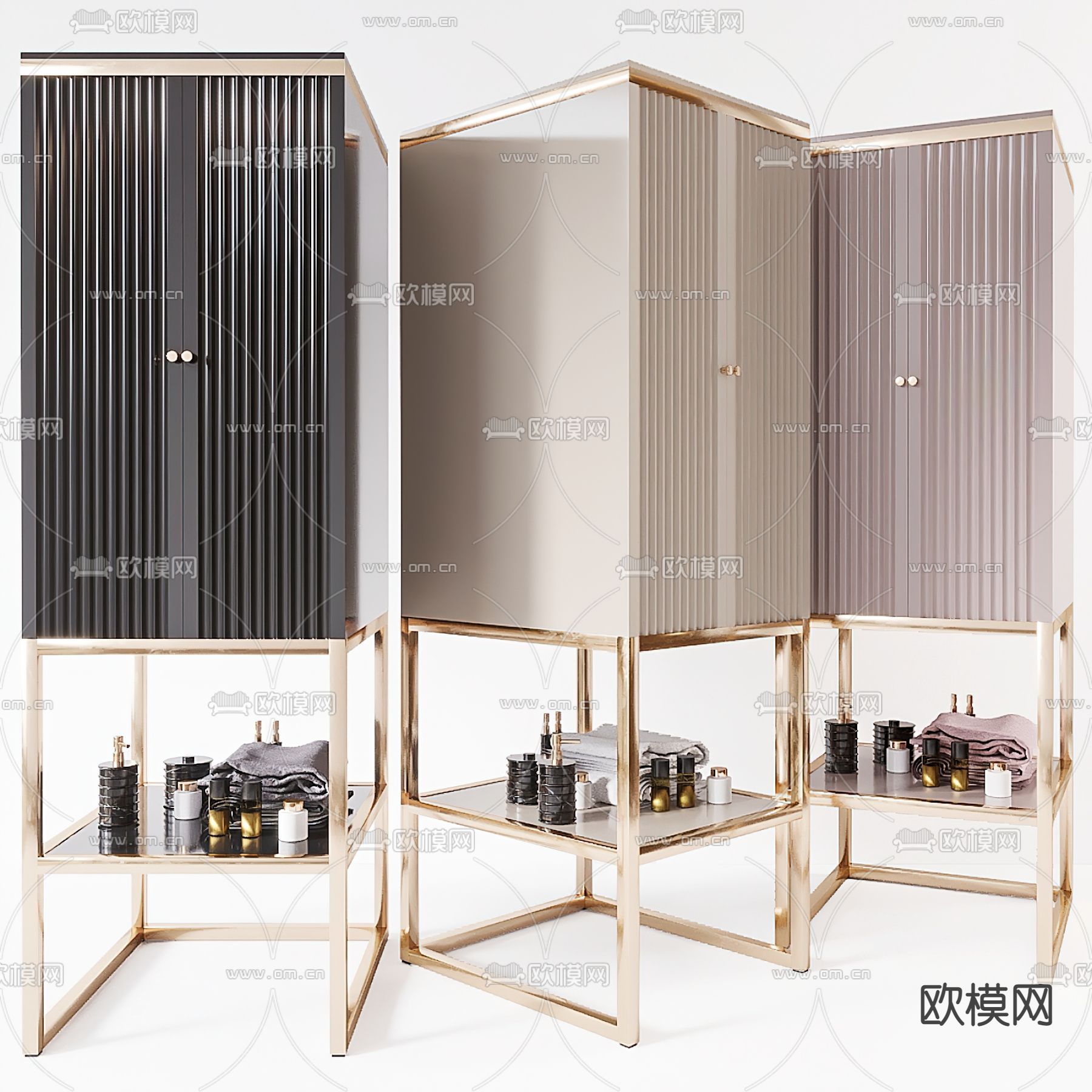 Alexander 浴室柜 高柜3d模型下载