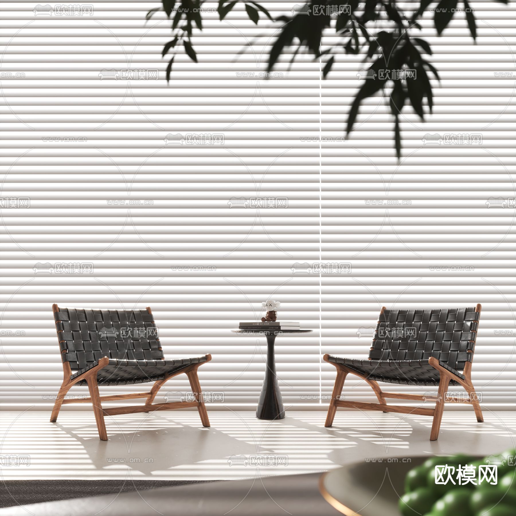 现代休闲椅3d模型下载