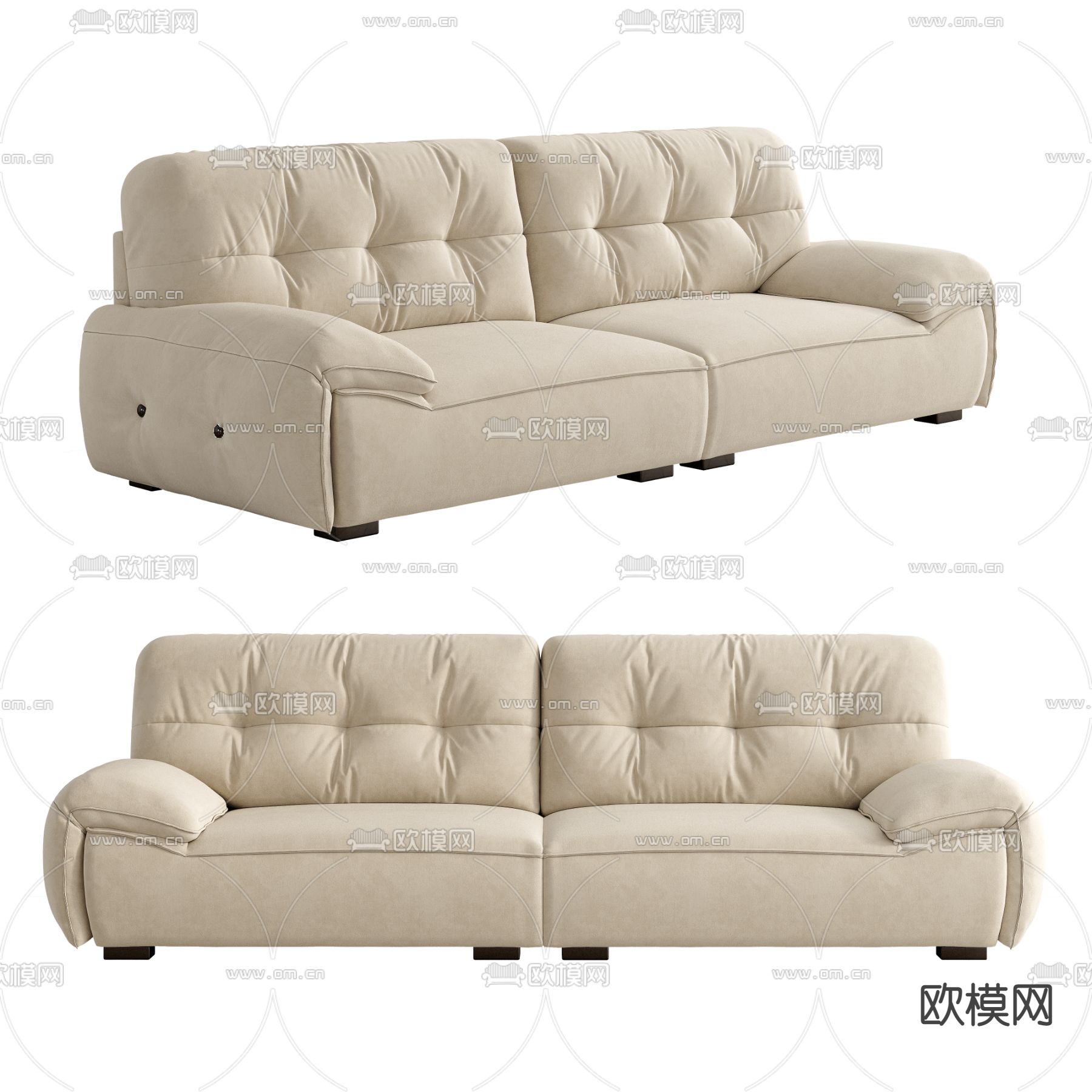 云朵沙发 双人沙发3d模型下载