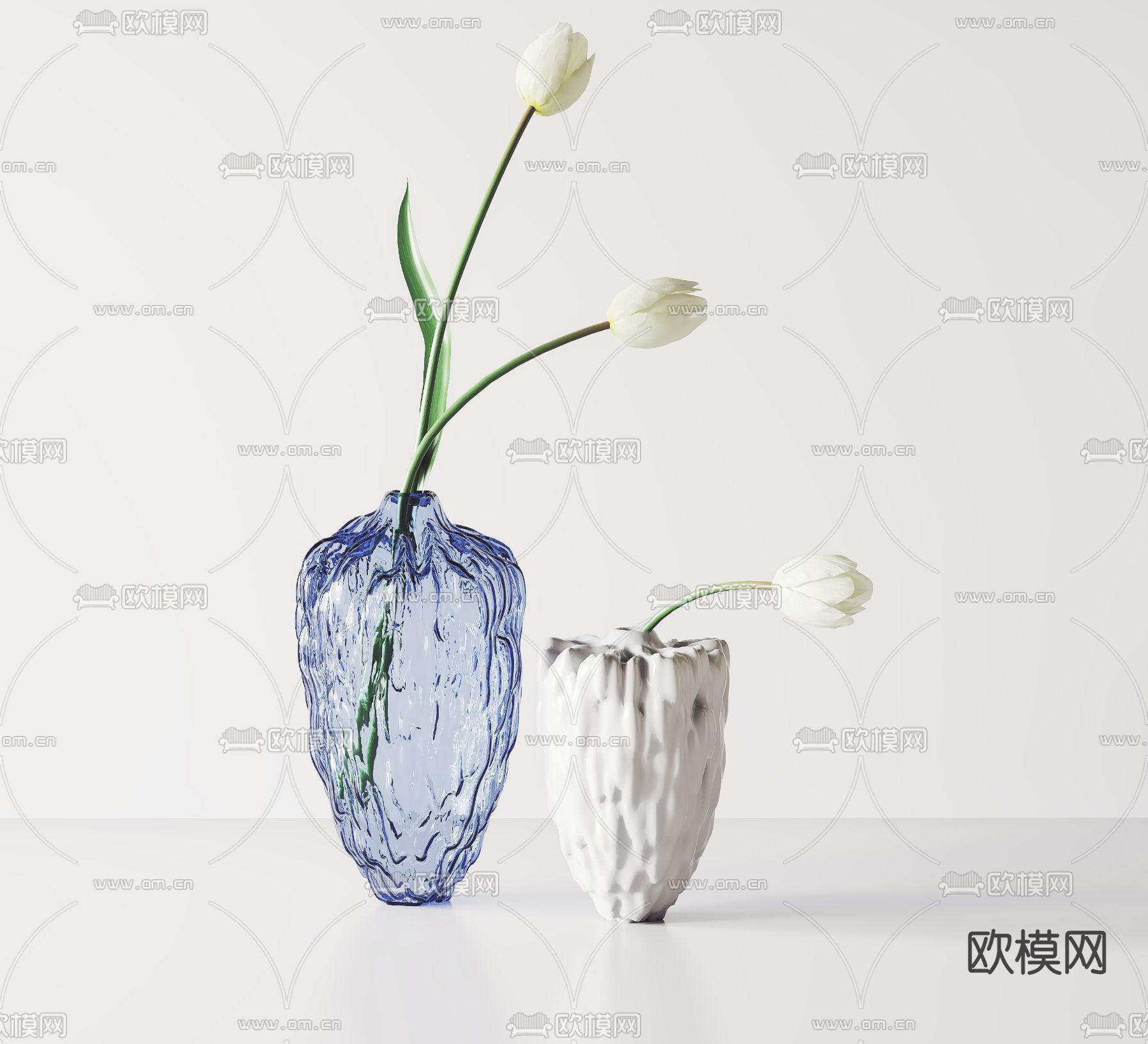 鲜花 花艺 花瓶 插花3d模型下载