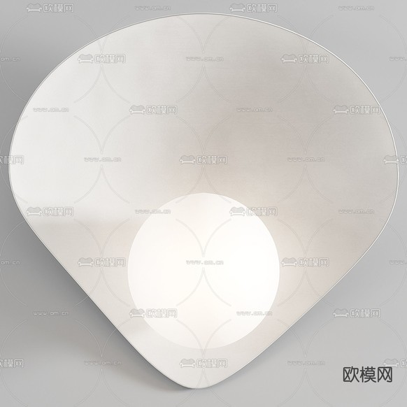 侘寂风壁灯3d模型下载(渲染图4)