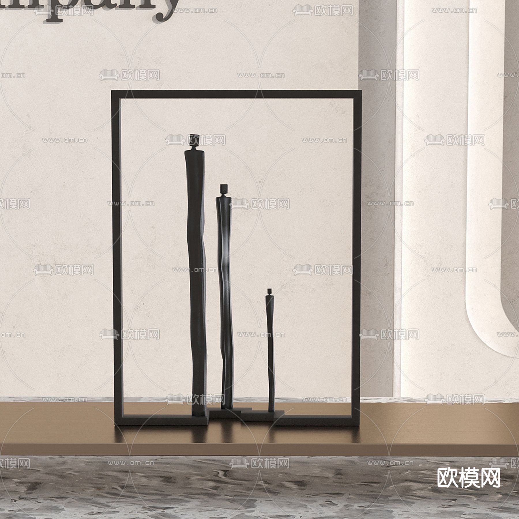 前台 接待台 服务台3d模型下载（渲染图4）