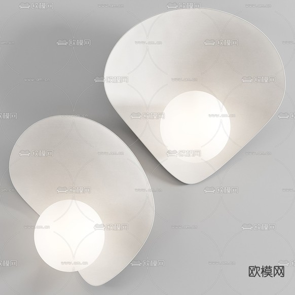 侘寂风壁灯3d模型下载(渲染图1)