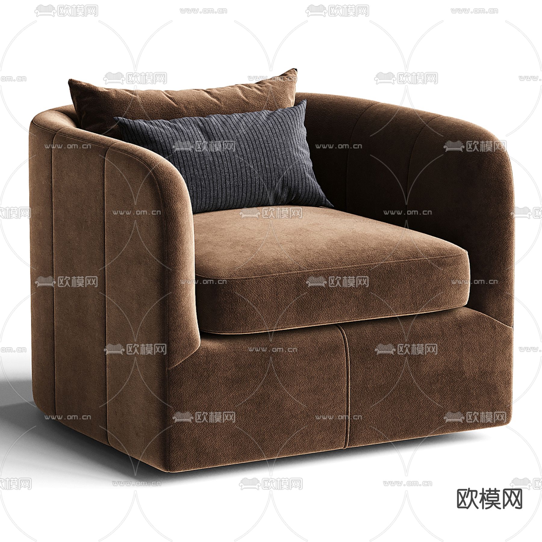 单人沙发 软体沙发3d模型下载（渲染图3）