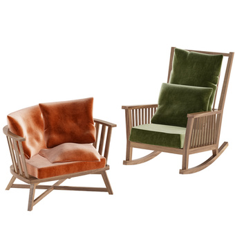 北欧沙发椅 摇椅 休闲椅子3d模型