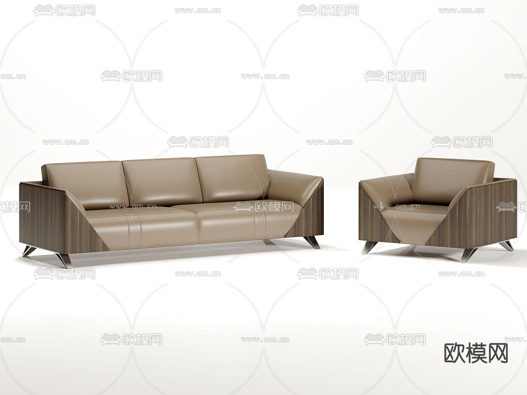 办公沙发3d模型下载