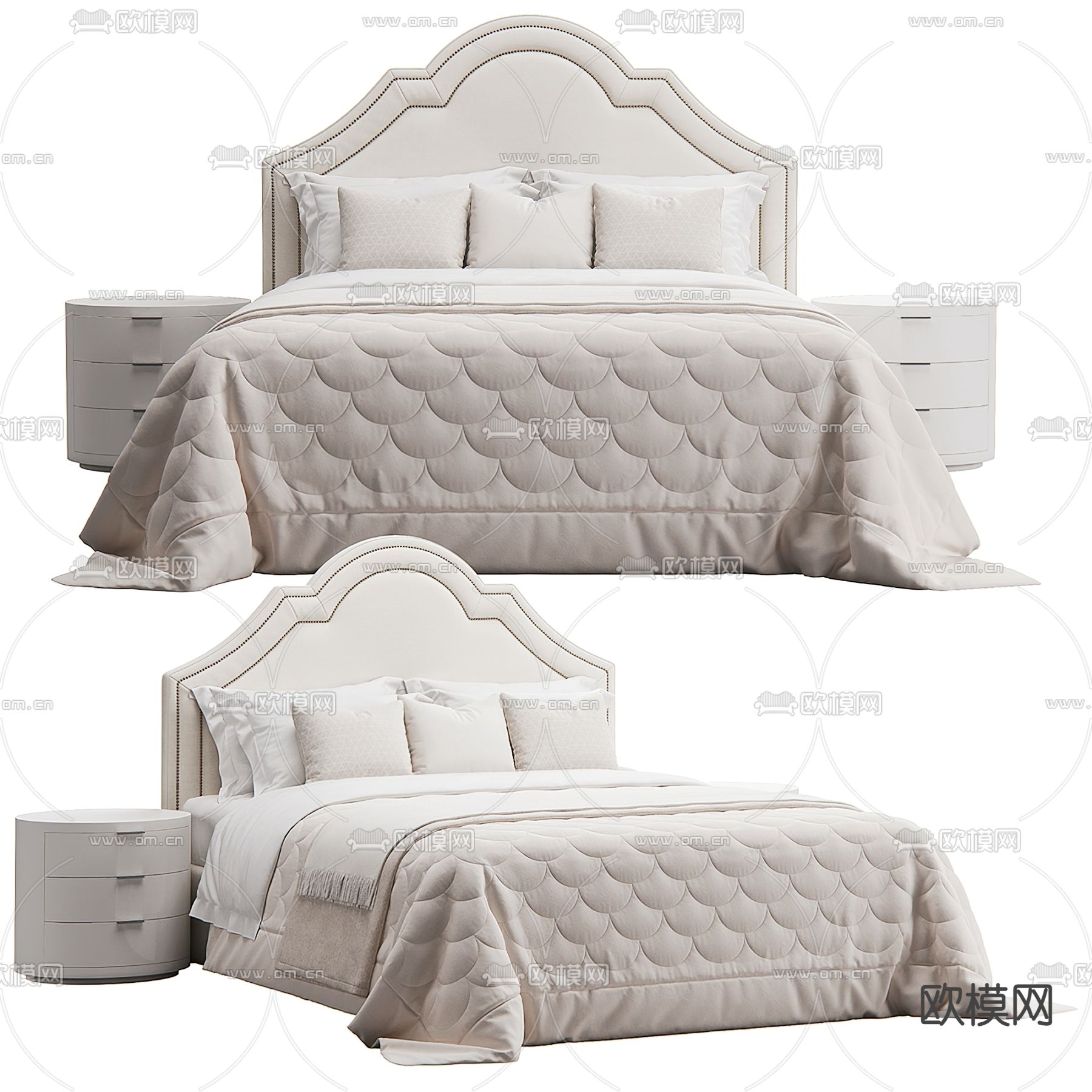 MISSANA 双人床3d模型下载