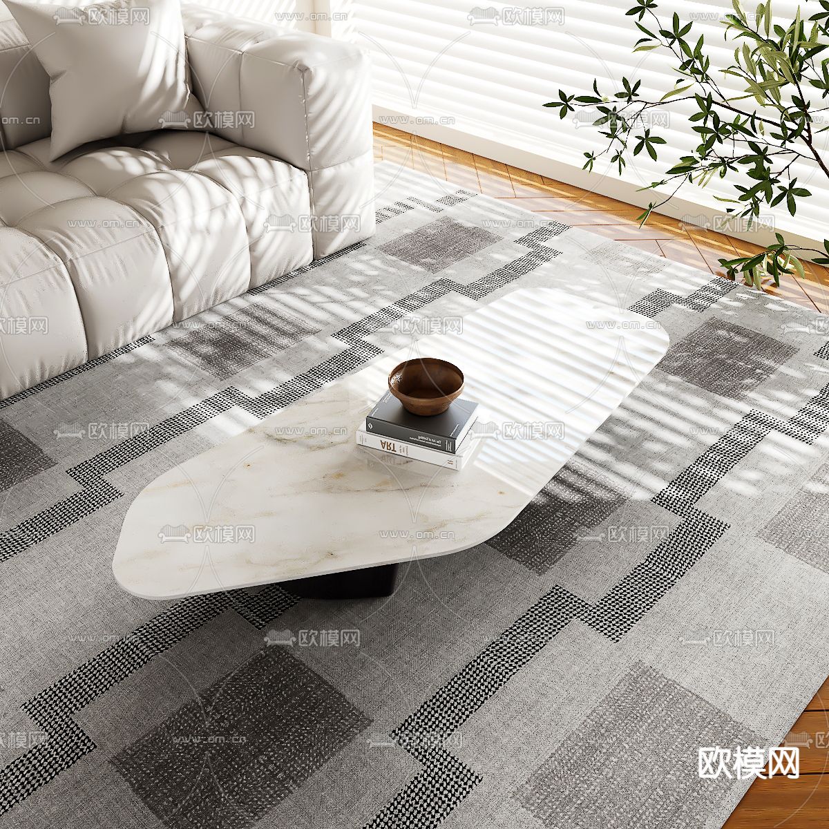 异形茶几3d模型下载