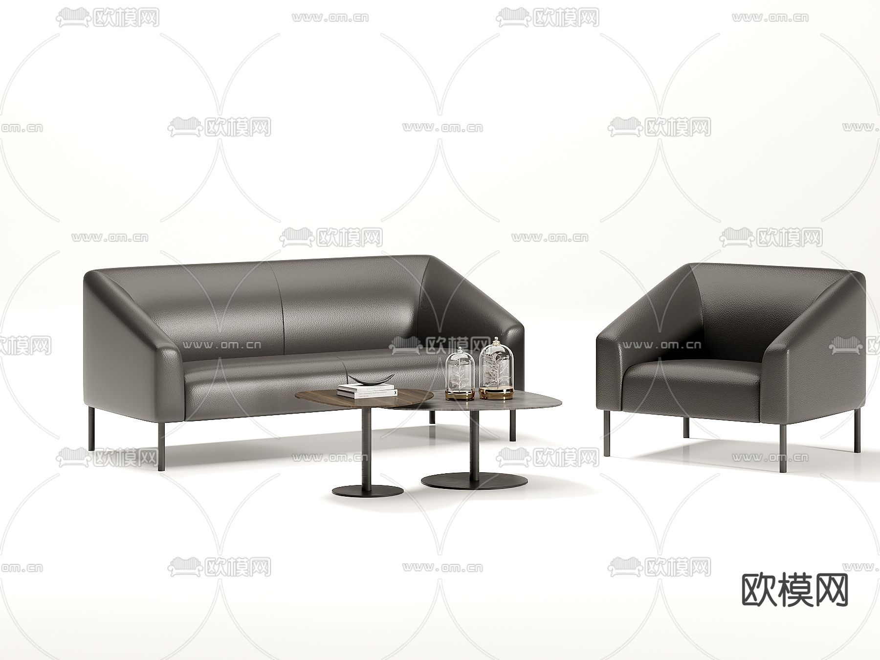 办公沙发3d模型下载