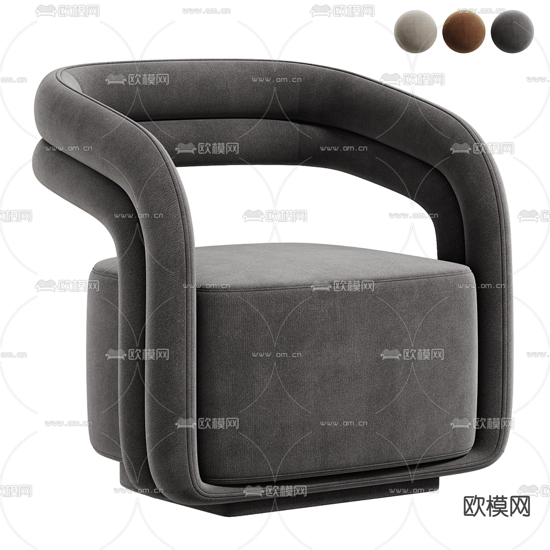 Lounge 休闲沙发3d模型下载（渲染图4）