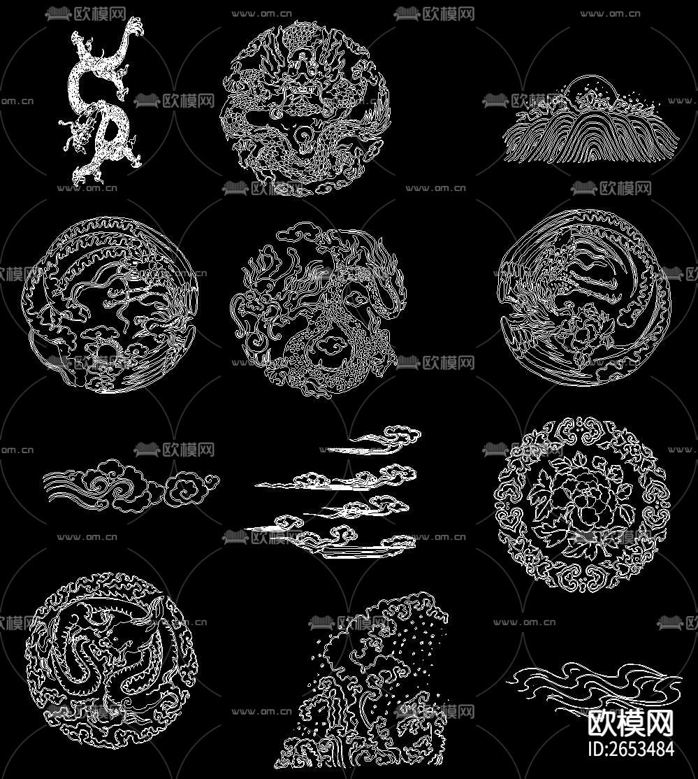 龙凤CAD图库下载（渲染图3）